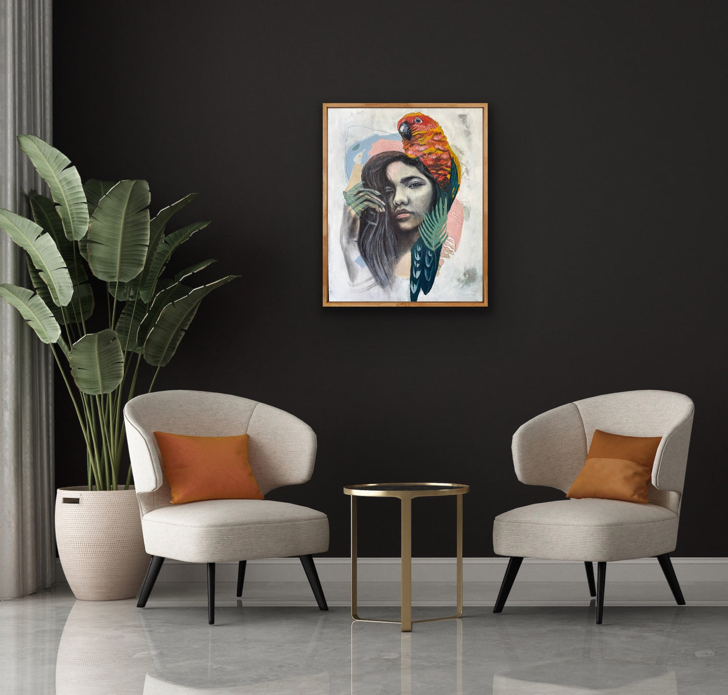 Female Bird Painting Portrait | BIRD Painting Artwork | Rosie Gordon