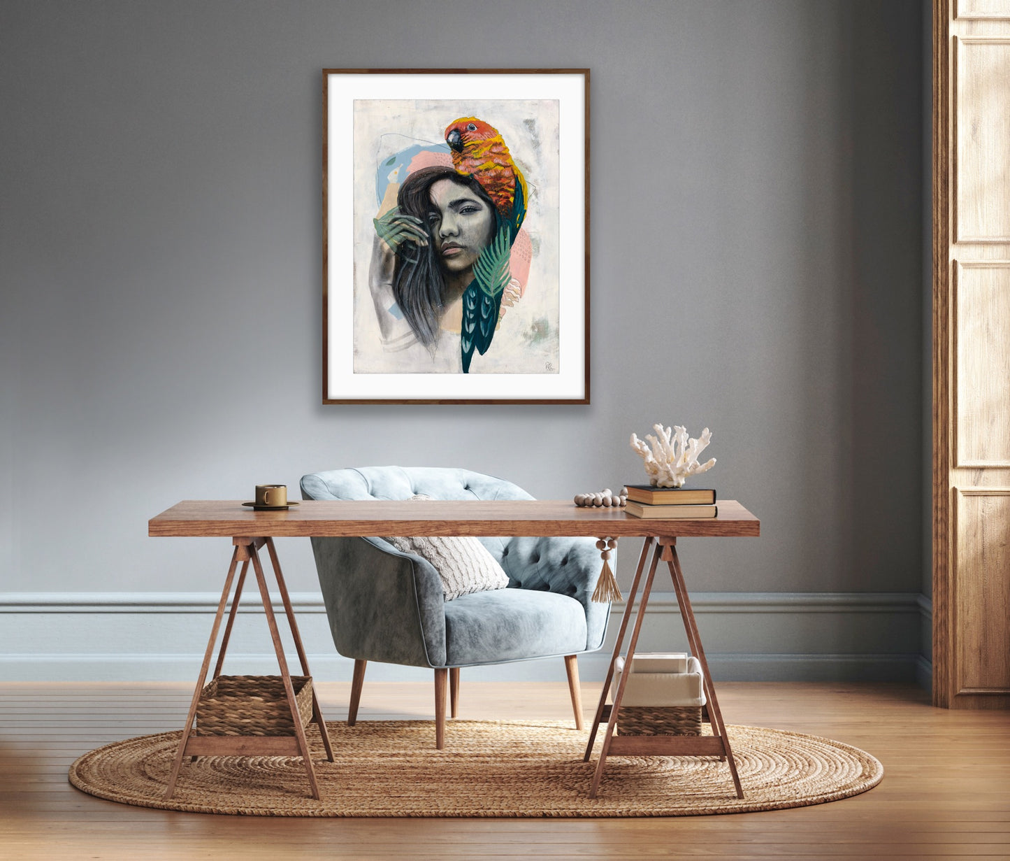 Female Bird Painting Portrait | BIRD Painting Artwork | Rosie Gordon